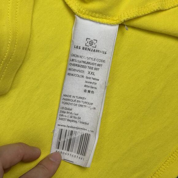 Les Benjamins Yellow Graphic T Shirt Clean Your Soul Cotton Oversized Men Sz XXL - Picture 7 of 9